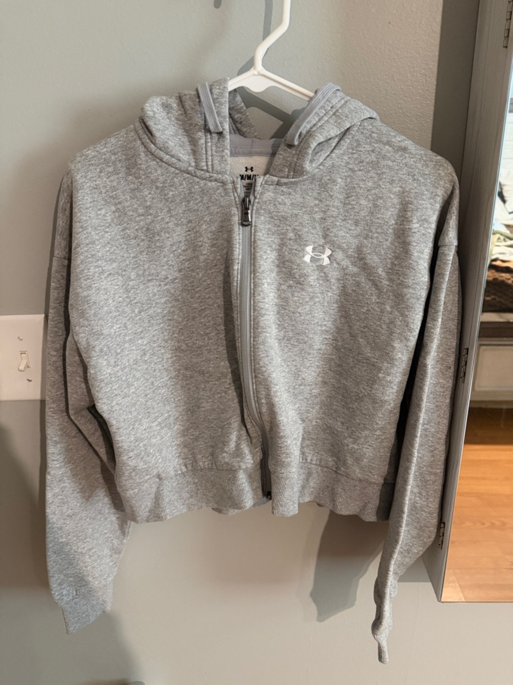 Under Armour Light Gray Full-Zip Hooded Sweatshirt